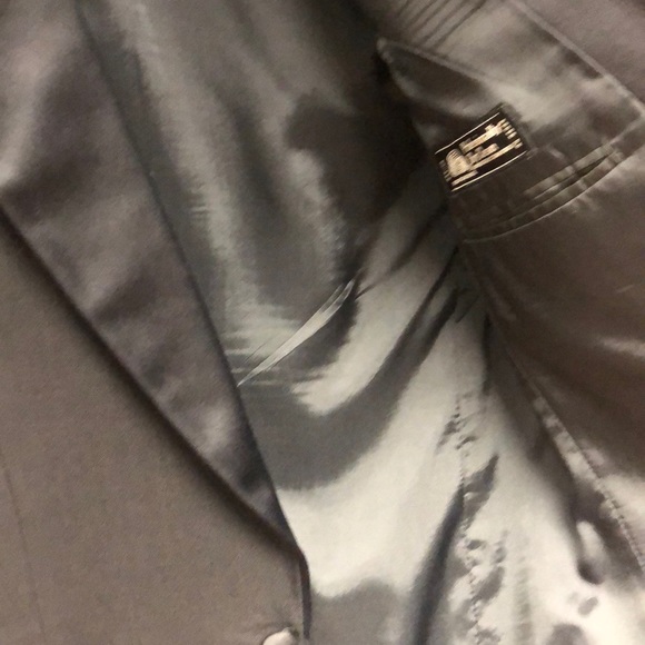 Tuxedo Jacket Wool One Button Satin Lapel Generic - Picture 3 of 5